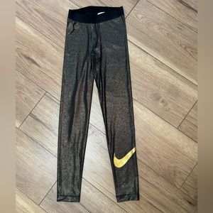Nike Gold Metallic Leggings‎